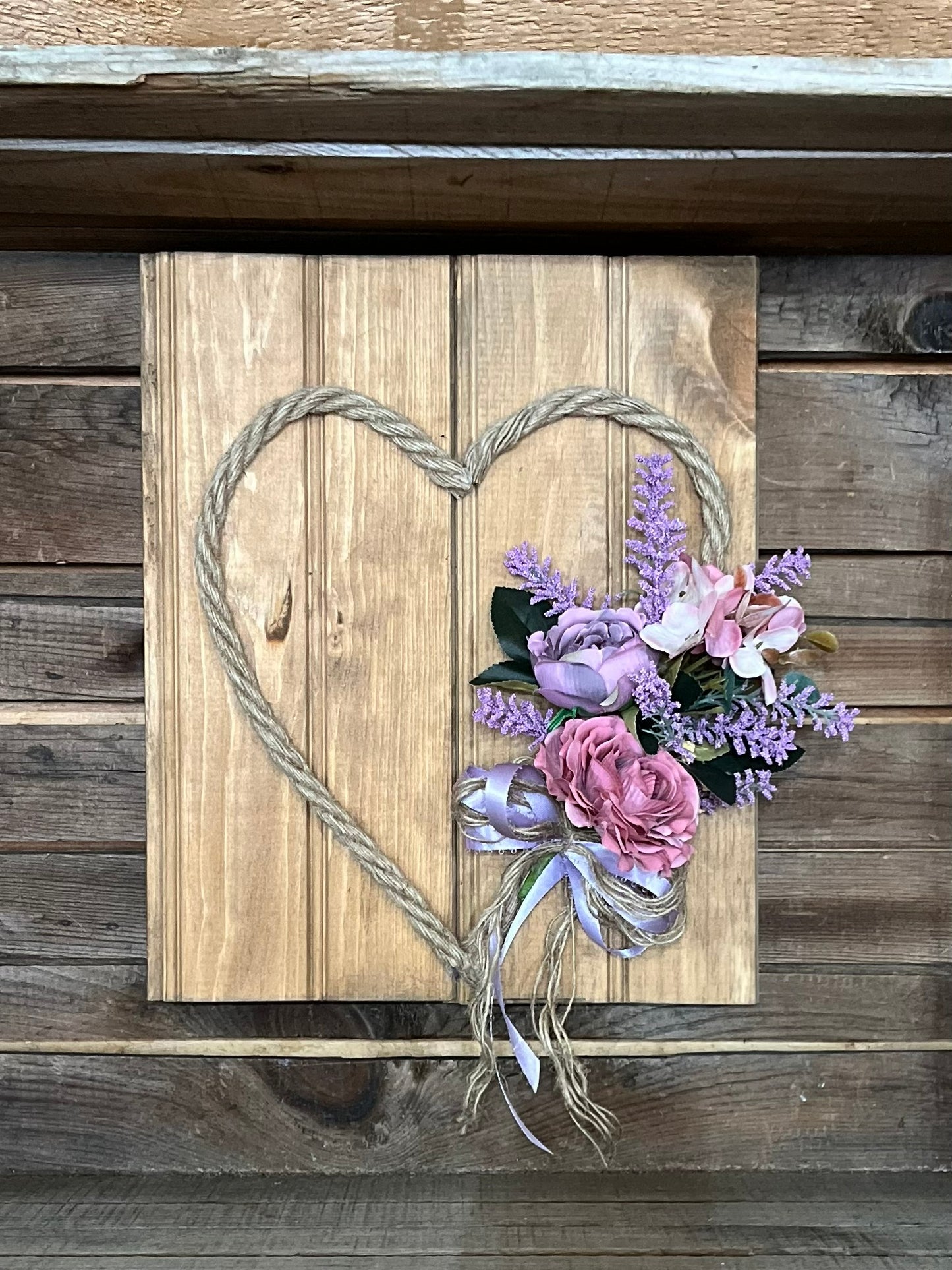 Rustic Floral Heart